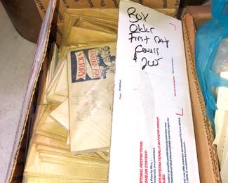 Boxes of 100s of first day covers