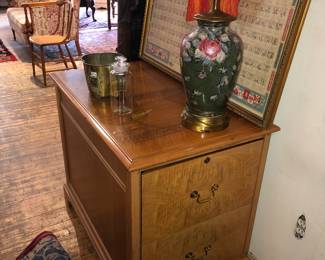 Curly maple file cabinet