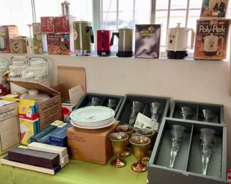 Waterford & Carnival glass sets.