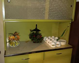 METAL AVOCADO MID CENTURY CABINET