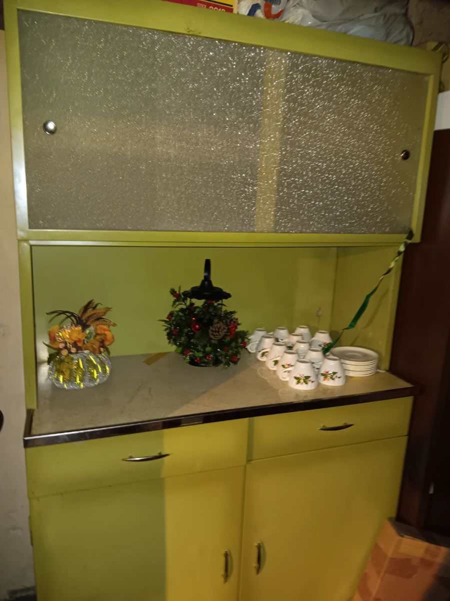 METAL AVOCADO MID CENTURY CABINET