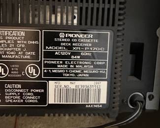 Pioneer Vintage Stereo System