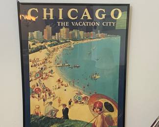 Vintage Chicago-The Vacation City - framed poster 