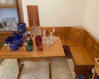 BUY IT NOW $300  3-PC Banquette with Table 