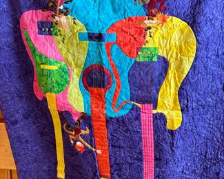 Handmade  quilt and throw - same design