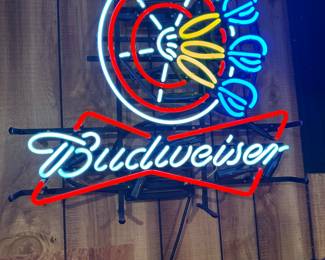 Neon Budweiser sign