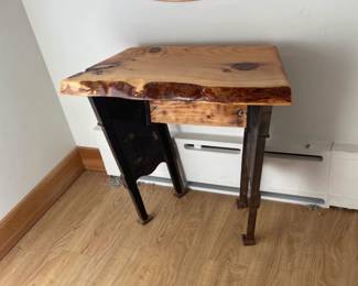 Handcrafted raw edge table