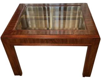 Glass top side table
