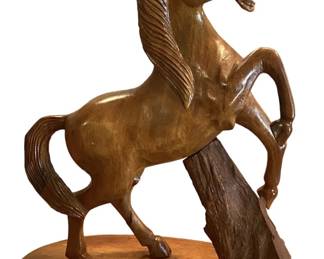Vintage Hand Carved Horse
