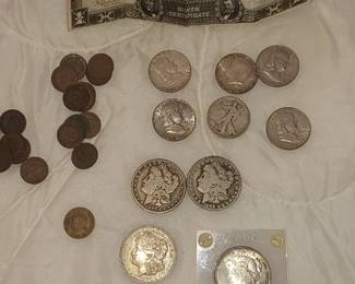 1899 silver cert dollar silver coins 