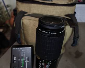 Minolta lens and flash