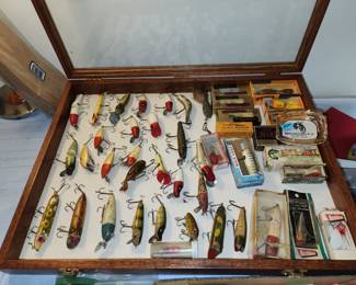 Vintage wooden fishing lures