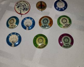 Vintage union pins