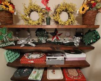 Oversized platters; holiday decorations
