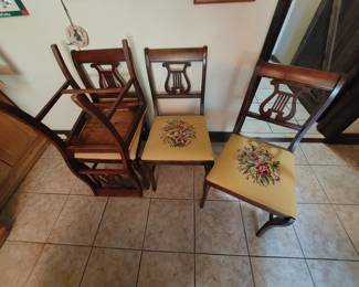 4 matching, re-upholstered chairs