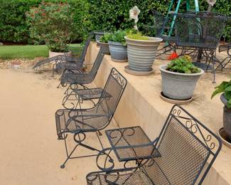 iron patio chairs with tables