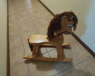 wooden rocking horse