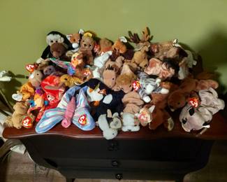 Beanie Babies in mint condition.