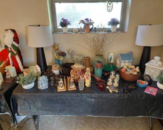 lamps, ceramics, knick knacks