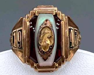 14K Gold 1943 Calumet HS Class Ring Indiana