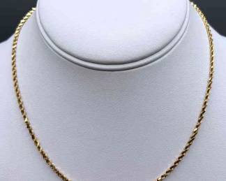 14K Gold Braided Necklace