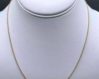 14K Gold Rope Necklace