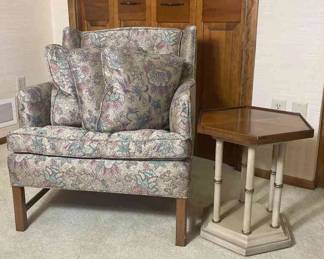 Brandt Vintage Side Table Antique Table Unbranded Accent Chair