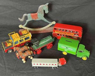 Collection Of Metal Toys Coin Banks