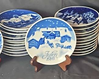 Collection Of Porsgrund Decorative Julen Plates