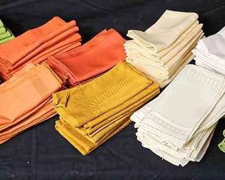 Collection Of Vintage Cloth Napkins And Tablecloths