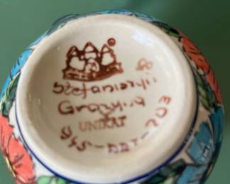 Unikat Polish Pottery Creamer & Sugar Bowl
