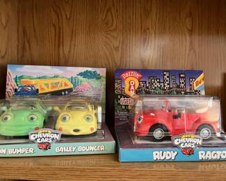 Chevron Cars - 2 Pack-Brandon Bumper & Bailey Bouncer NIB, Rudy Ragtop