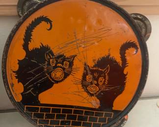 Halloween 2 Black Cats Tamborine