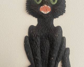 Embossed Cardboard Die Cut Black Cat