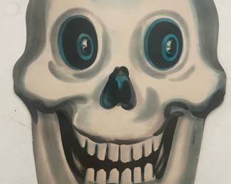 Dennison Cardboard Die Cut Smiling Skull