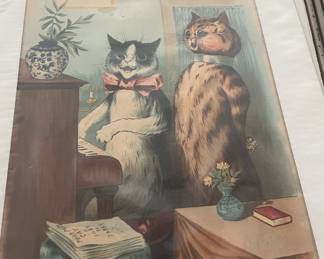 Assortment of Louis Wain Cat Prints