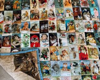 Cat Themed Patchwork Quilt