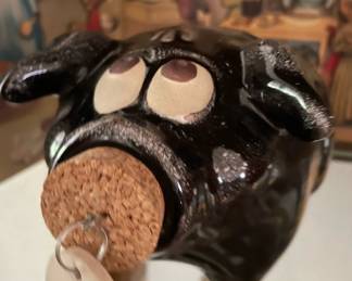 Corked Ceramic Piggy Bank