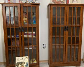 2 Mission Style Bookcases