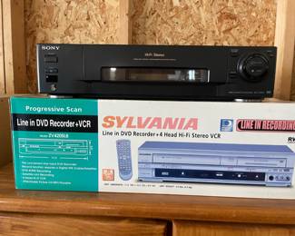 Sylvania Line in DVD Recorder + 4 Head Hi-Fi Stereo VCR
