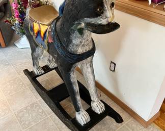 Folk Art Cat Rocker