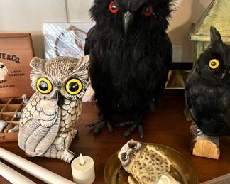 Assortment of Owl Figurines/Sculptures
