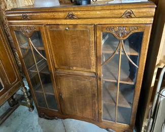 Art Deco Glass Front Book Case