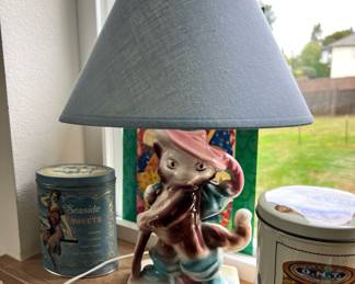 Ceramic Puss in Boots Table Lamp