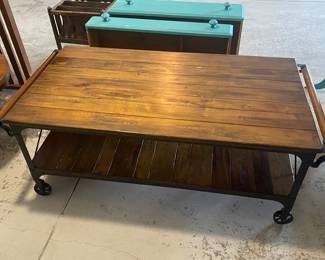 Coffee table on wheels