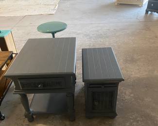 Gray end tables 