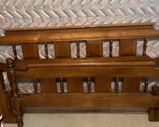 Solid wood, excellent condition.  Part of the queen bed set, priced at $250 for entire set- Saturday will be  half price.  