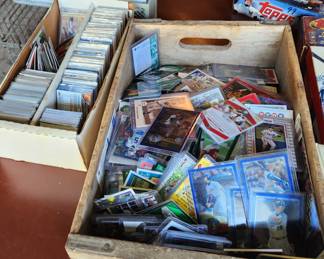 Boxes boxes of baseball, basketball ect. Vintage  cards