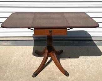 Antique Drop Leaf Table With Drawer