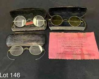 Antiques Glasses Original Case